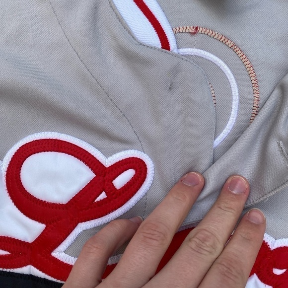 Vintage 1980s Embroidered Cardenales De Lara Venezuelan Baseball Jersey Gray - Picture 12 of 16